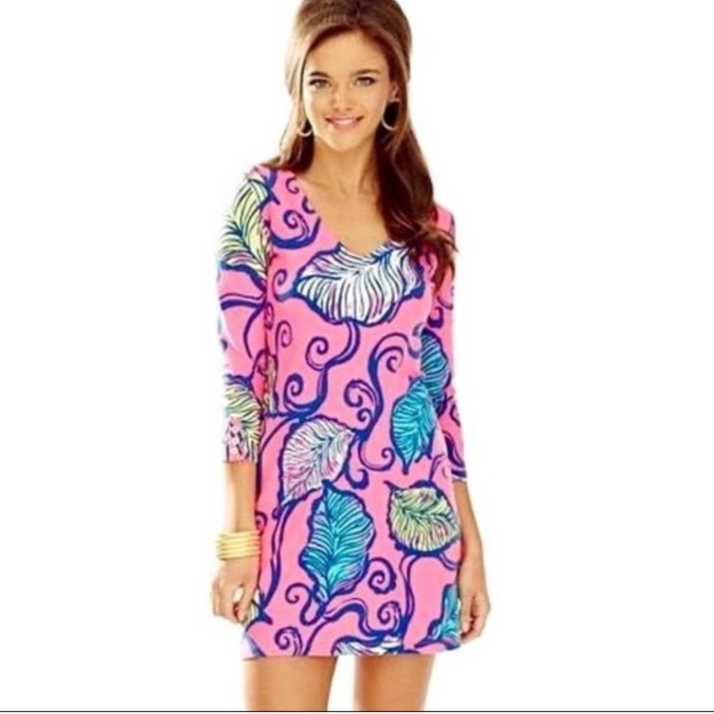 Lilly Pulitzer Colorful Leaf Print Dress